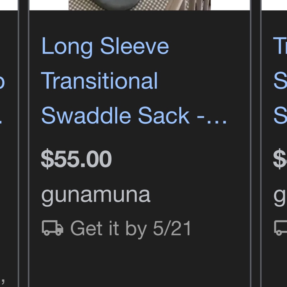 Gunamuna Gray Long Sleeve Swaddle Sack